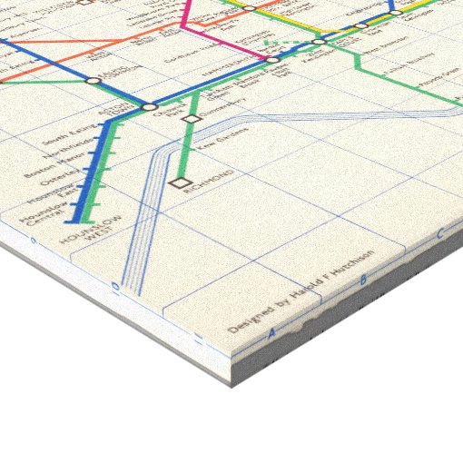 London's Underground Map Canvas Print | Zazzle