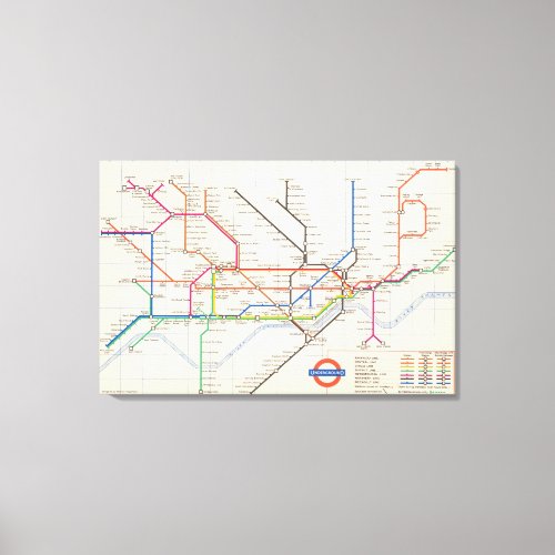 Londons Underground Map Canvas Print