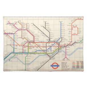 London's Underground Map Cloth Placemat