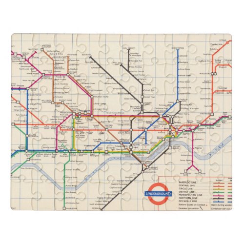 Londons Underground Map Jigsaw Puzzle
