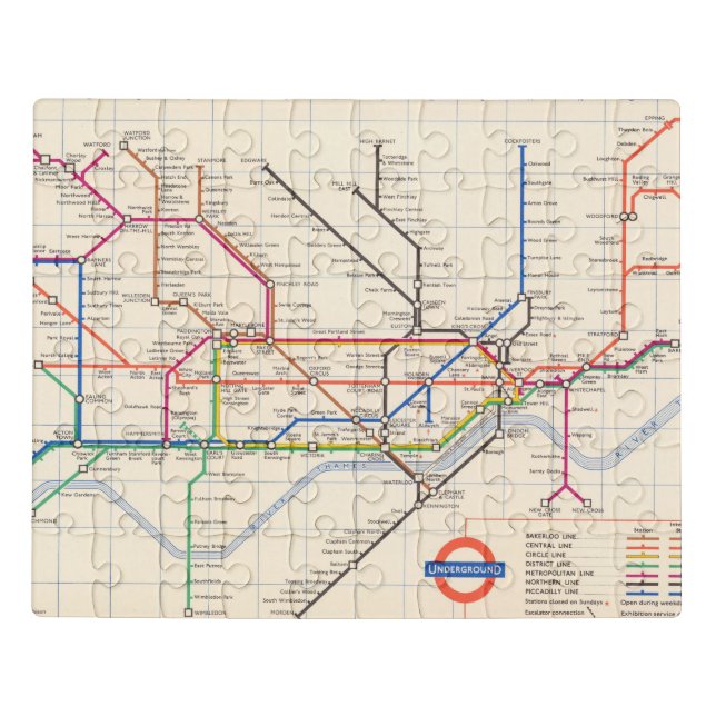 London's Underground Map Jigsaw Puzzle (Puzzle Horizontal)