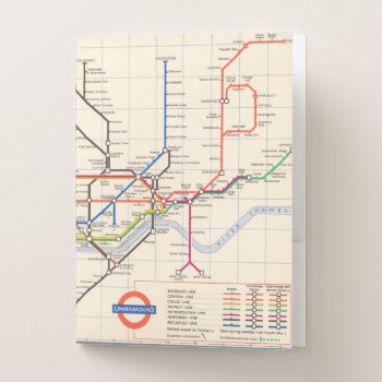 London's Underground Map Pocket Folder by davidrumsey at Zazzle