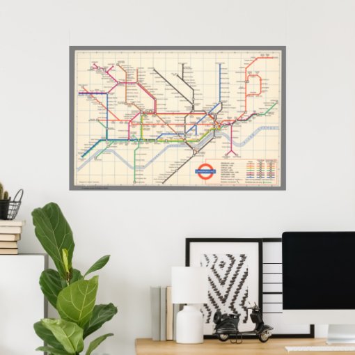 London's Underground Map Poster | Zazzle