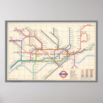 London's Underground Map Poster by davidrumsey at Zazzle