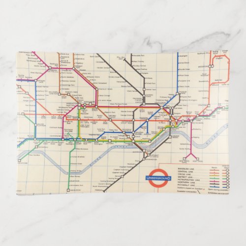Londons Underground Map Trinket Tray