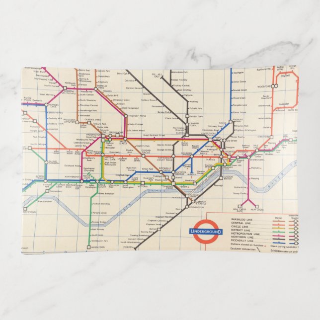 London's Underground Map Trinket Tray (Front)