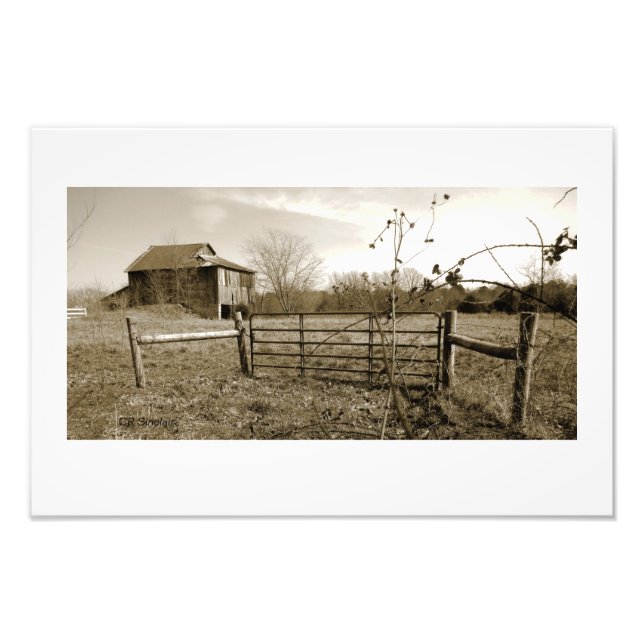 "LONE BARN" by CR Sinclair Photo Print (Front)