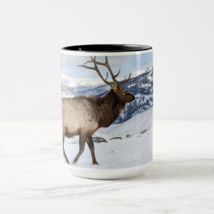Lone Bull Elk Yellowstone National Park Mug
