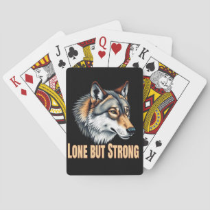 Lone But Strong Wolf Poker Cards