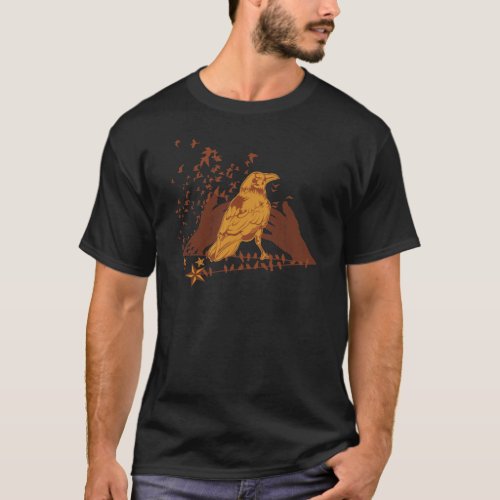 Lone Crow Illustration T_Shirt