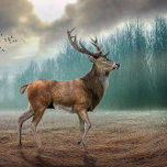 Lone Deer In Misty Forest  Scarf<br><div class="desc">A beautiful deer running through a misty forest woodland.</div>