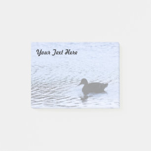 Lone Duck Wildlife Lake Water Ripples Photography Post-it Notes