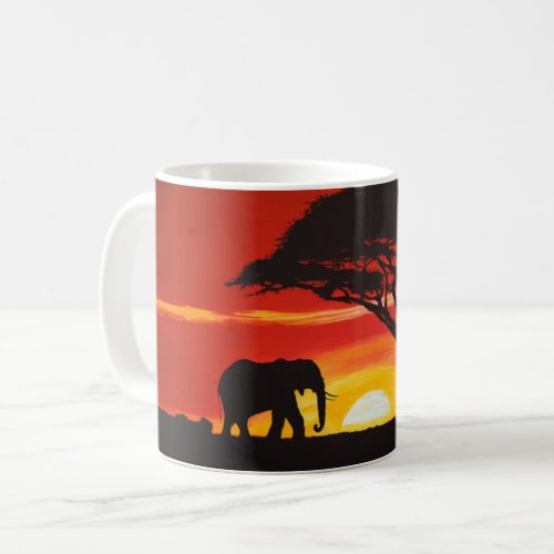 Lone Elephant in Africa  Coffee Mug