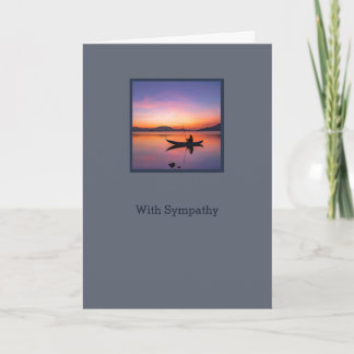 Lone Fisherman Custom Sympathy Card