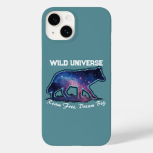 Lone Galaxy Wolf Silhouette (wild universe) Case-Mate iPhone 14 Case