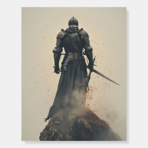 Lone Knight Wall Art Foam Board