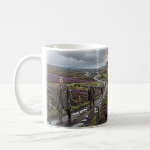 Lone Man's Journey on a Stormy Moor Mug