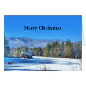Lone Moose on Robartwood Pond - Christmas Card (Front Horizontal)