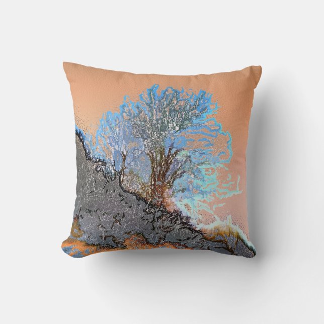 LONE MOUNTAIN TREE THROW PILLOW (Front)
