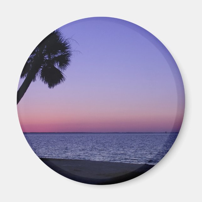 Lone      Palm In Purple Magnet (Front)