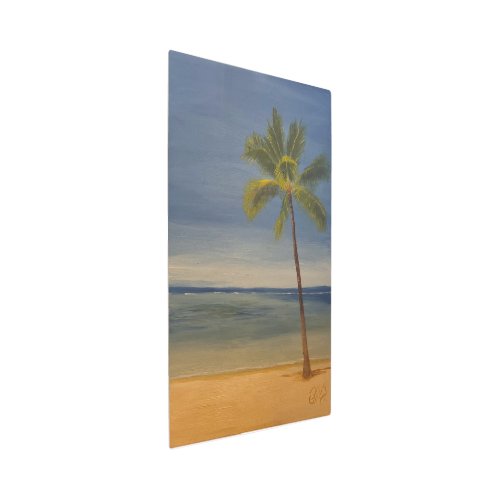 Lone Palm Tree on the Beach by Gary Poling Metal Print