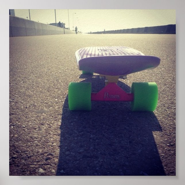 Lone Penny Skateboard Nickel. Poster (Front)