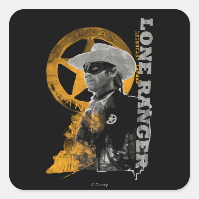 Lone Ranger  4 Square Sticker (Front)