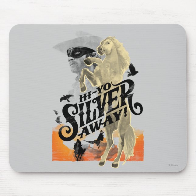 Lone Ranger and Silver - Hi - Yo Silver! Away! Mouse Pad (Front)