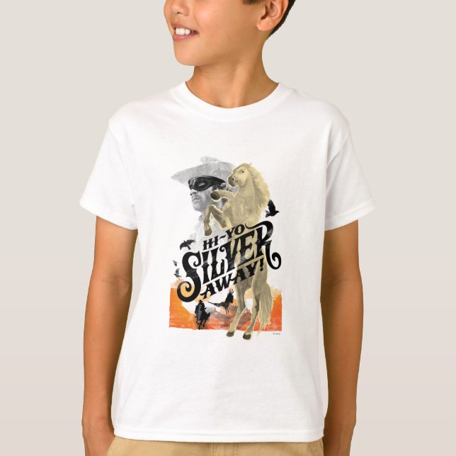 Lone Ranger and Silver - Hi - Yo Silver! Away! T-Shirt (Front)
