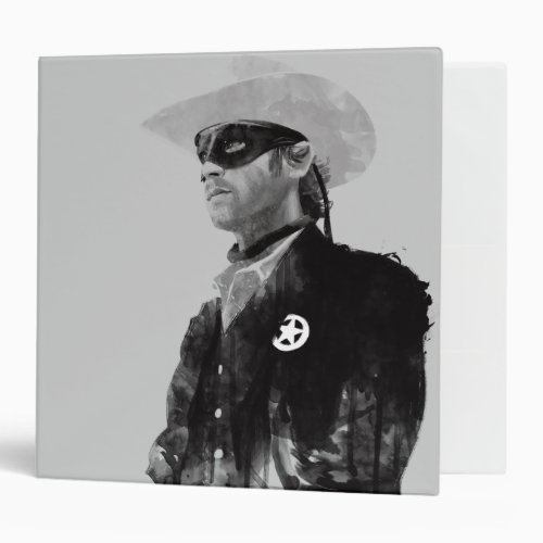 Lone Ranger John Reid _ Black and White 3 Ring Binder