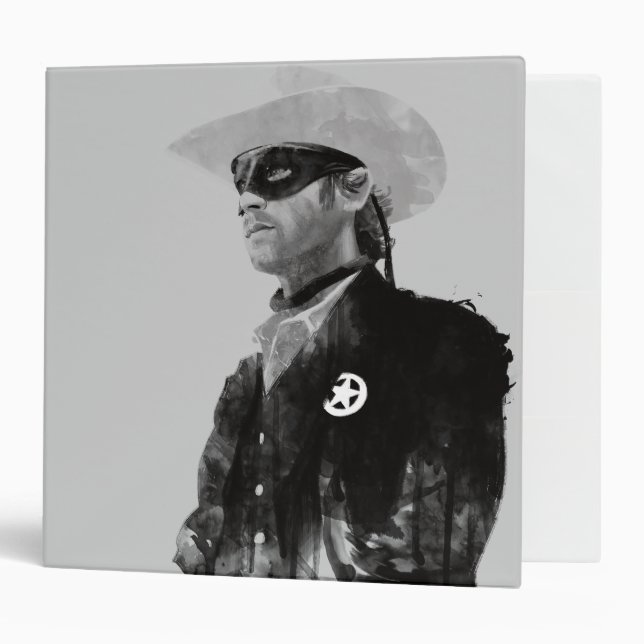 Lone Ranger John Reid - Black and White 3 Ring Binder (Front/Inside)