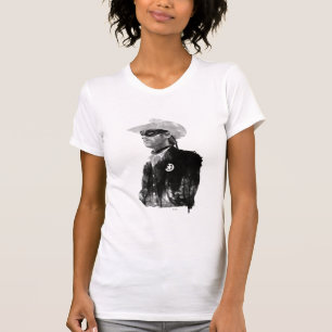 Lone Ranger John Reid - Black and White T-Shirt