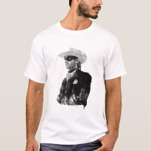 Lone Ranger John Reid - Black and White T-Shirt