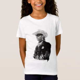 Lone Ranger John Reid - Black and White T-Shirt