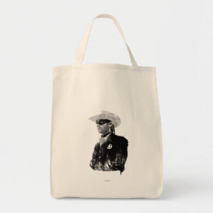 Lone Ranger John Reid - Black and White Tote Bag