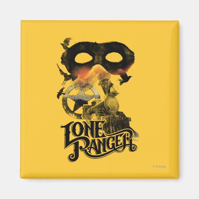 Lone Ranger Train and Mask Magnet (Front)