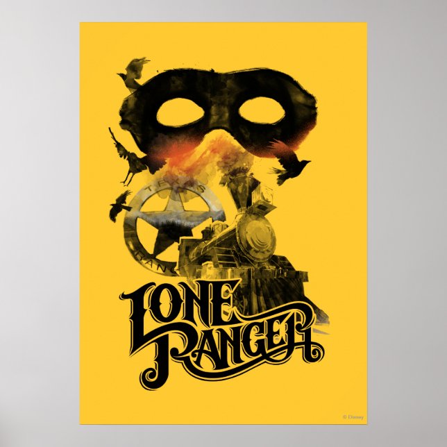 Lone Ranger Train and Mask Poster (Front)