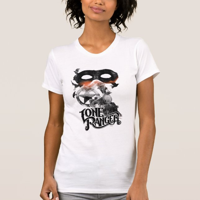 Lone Ranger Train and Mask T-Shirt (Front)