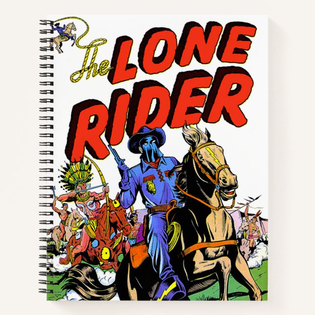 Lone Rider And The Apache Vintage Comics Notebook (Front)