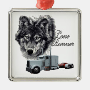 Lone Runner Metal Ornament