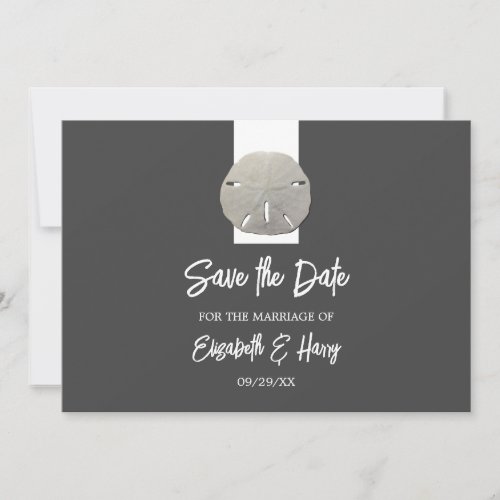 Lone Sand Dollar _ Charcoal Gray _ Save the Date