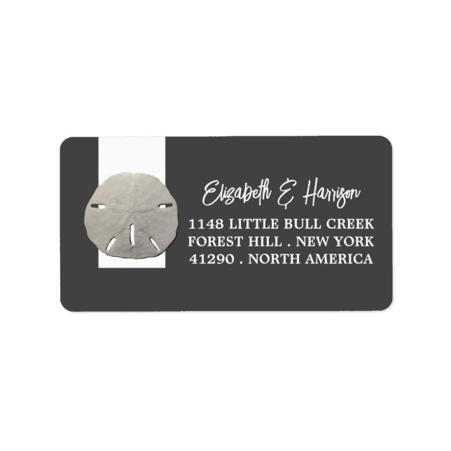 Lone Sand Dollar - Charcoal Grey - Beach Label (Front)