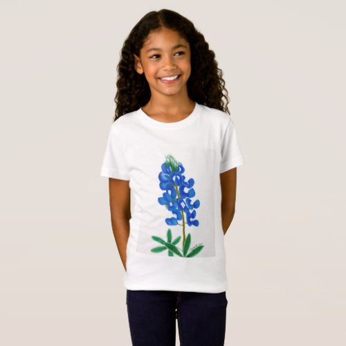 Lone Star Bluebonnet Girls T_Shirt