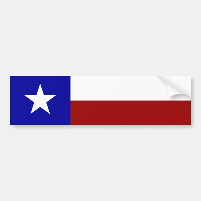 Lone Star Flag Bumper Sticker (Front)