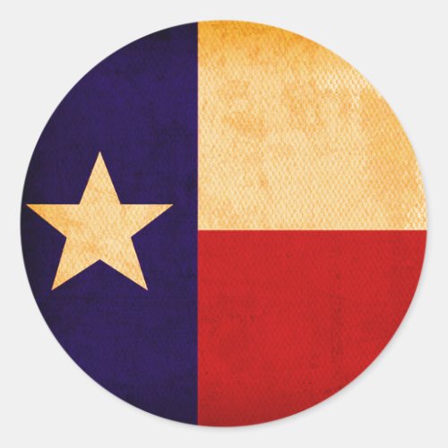 Lone Star flag Classic Round Sticker