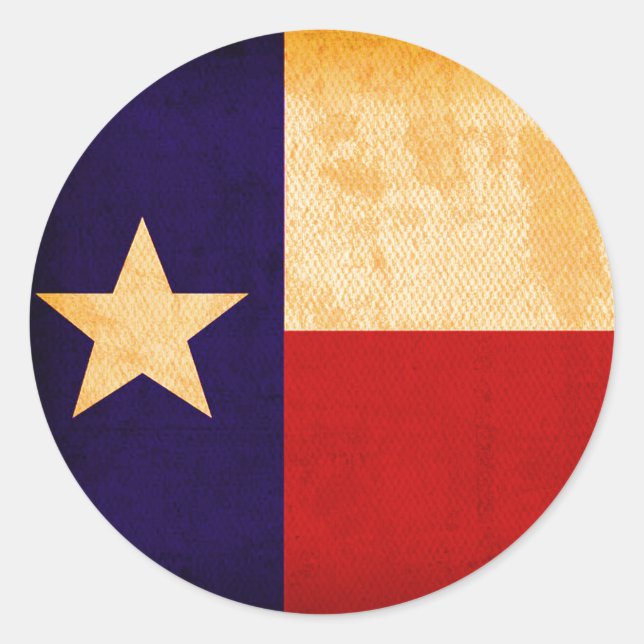 Lone Star flag Classic Round Sticker (Front)