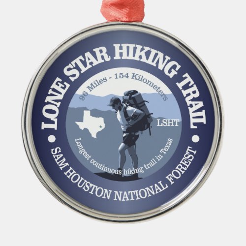 Lone Star Hiking Trail BG Metal Ornament