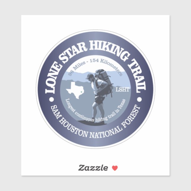 Lone Star Hiking Trail (BG) Sticker (Sheet)