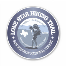 Lone Star Razorback Sticker Lone Star Hiking Trail (BG) Sticker | Zazzle