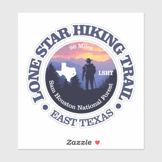 Lone Star Hiking Trail (rd2) Sticker (Sheet)